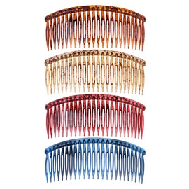 Hair Comb Hair Accessories 4 Pieces French Comb Tortoise Shell Hair Closure Hair Ornaments Women Random Color