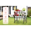 Zhongma Flower Bar Stand Display shelf with White Buckets for