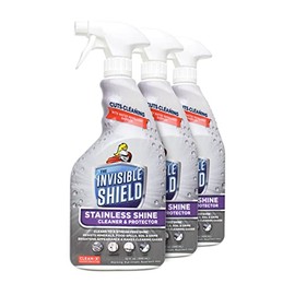 Invisible Shield Stainless Steel Cleaner & Protector with Hydrogen Peroxide - 32 fl. oz by UNELKO- Clean-X 3 pack
