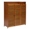 ZGEXING 7 Tier Bamboo Shoe Rack, Brown Shoe Storage Cabinet,