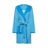 ESPRIT Striped Hooded Terry Bathrobe, turquoise