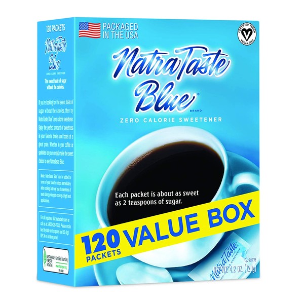 NatraTaste Blue Sweetener, 120 Count Packets
