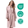 Morgenstern Women's Lightweight Bathrobe, 100% Cotton, Waffle Pique, pink