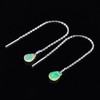 InfinitygemsArt White Opal Earrings For Women Pear Gemstone Threader Dainty