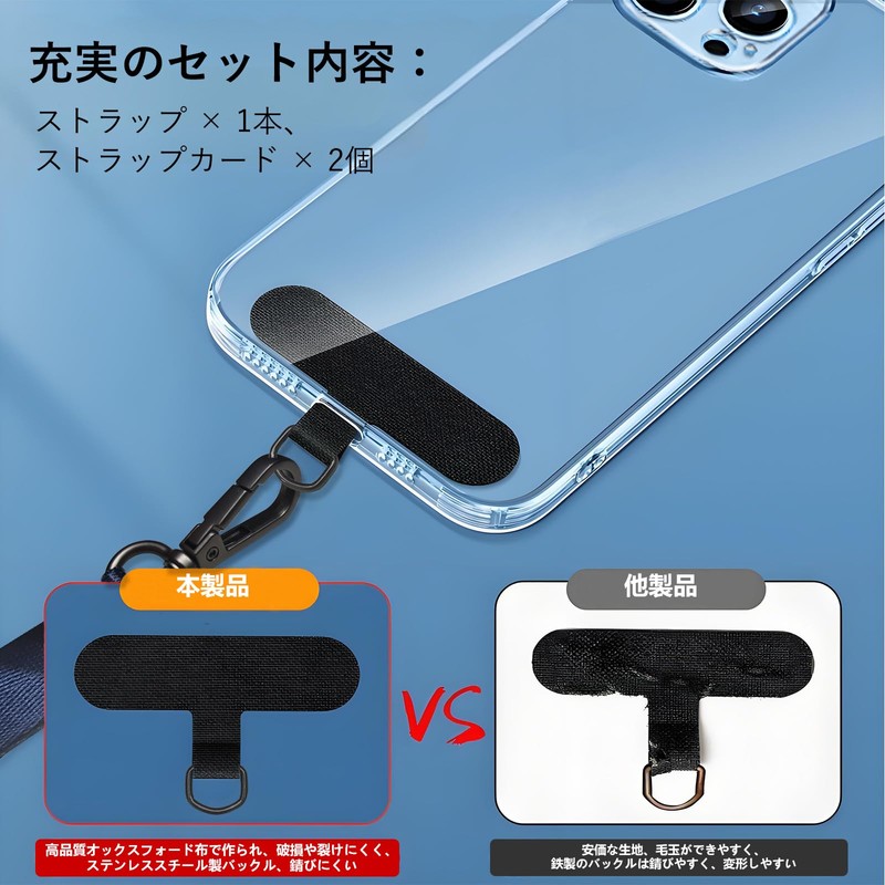 Heptour Smartphone Shoulder Crossbody / Neck / Shoulder Strap, blue