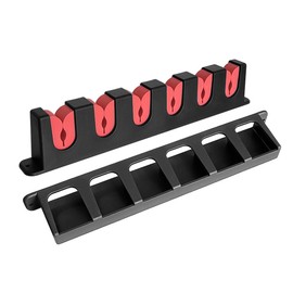 ZONADAH Vertical Fishing Rod Holder ABS Fishing Vertical Rod Holder 6 Slots Fishing Rod Holder Rack Vertical Bracket for Garage Door Red