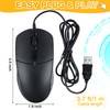 Kathfly 50 Pcs Black Wired USB Computer Mouse Bulk 1000