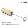 Electric Milk Frother Handheld,Travel Coffee Drink Mixer Batteries Included, 304