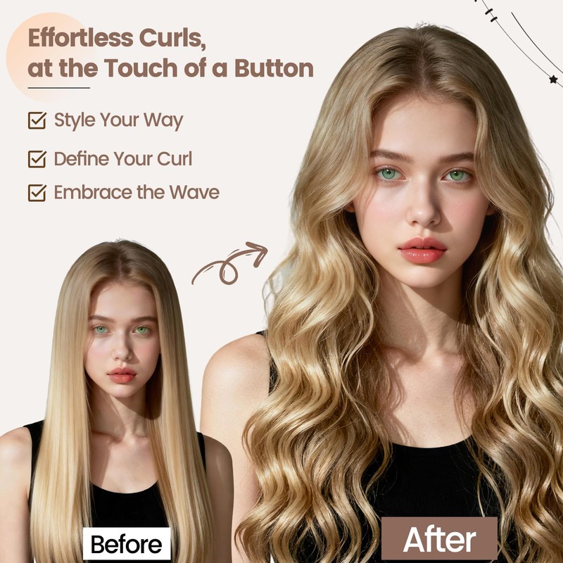 AFDD 1.6in Long Hair Curling Barrel Attachment Compatible with Shark