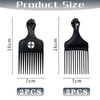4 Pieces Fist Styling Comb, Funny Comb, Plastic Comb, Hair