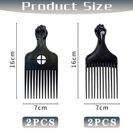 4 Pieces Fist Styling Comb, Funny Comb, Plastic Comb, Hair Comb Hair Styling Tools