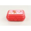 TUPPERWARE Oyster Box Snack Keeper orange red gingerbread motif