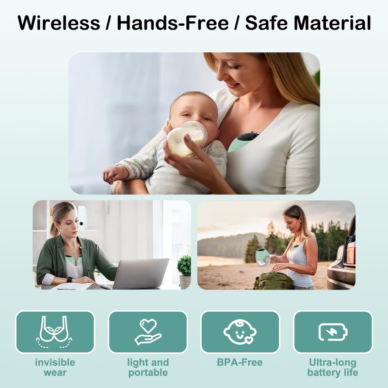 Electric Breast Pump Portable (Green)