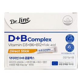 Doctor Line 닥터라인 D+B콤플렉스 다이렉트 비타민D 비타민B 엽산 2g x 30포 / 써클 Dr. Line D+B Complex Direct Vitamin D Vitamin B Folic Acid 2g x 30 Sachets / Circle