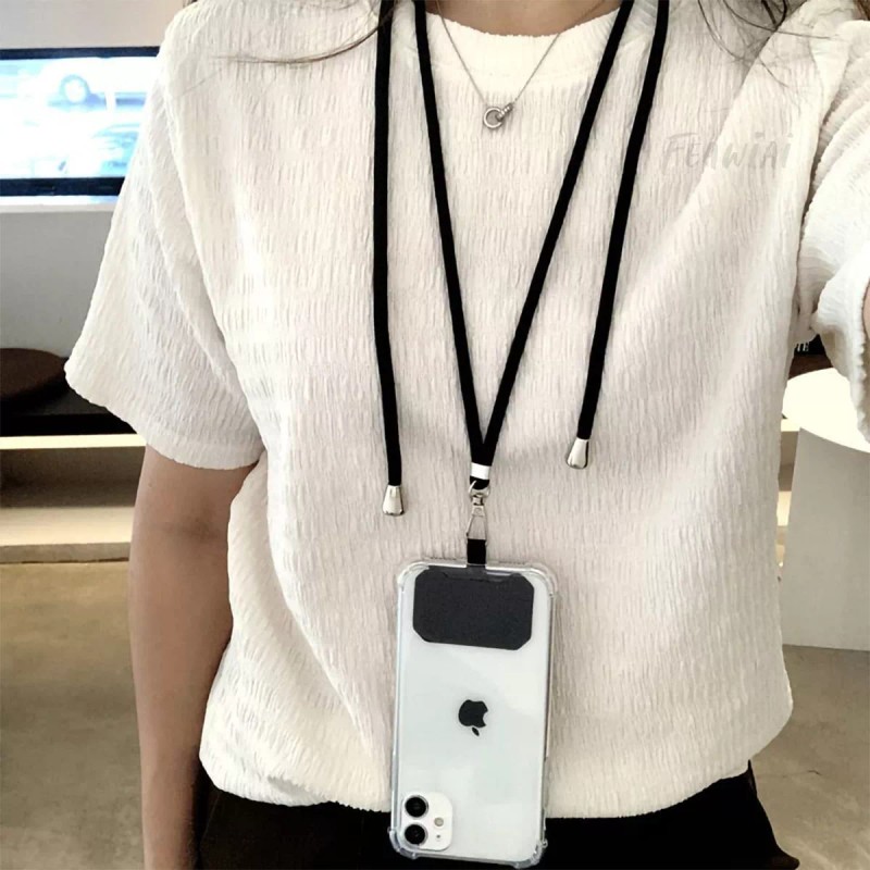 Feawiai 2pzs Correa Para Celular De Cuerpo Cruzado Ajustable Negro