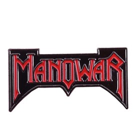 Distriggek Manowar Logo Metal Enamel Pin Badge Music Band Heavy Metal Vintage Gift Idea for Men Women Rock Fan