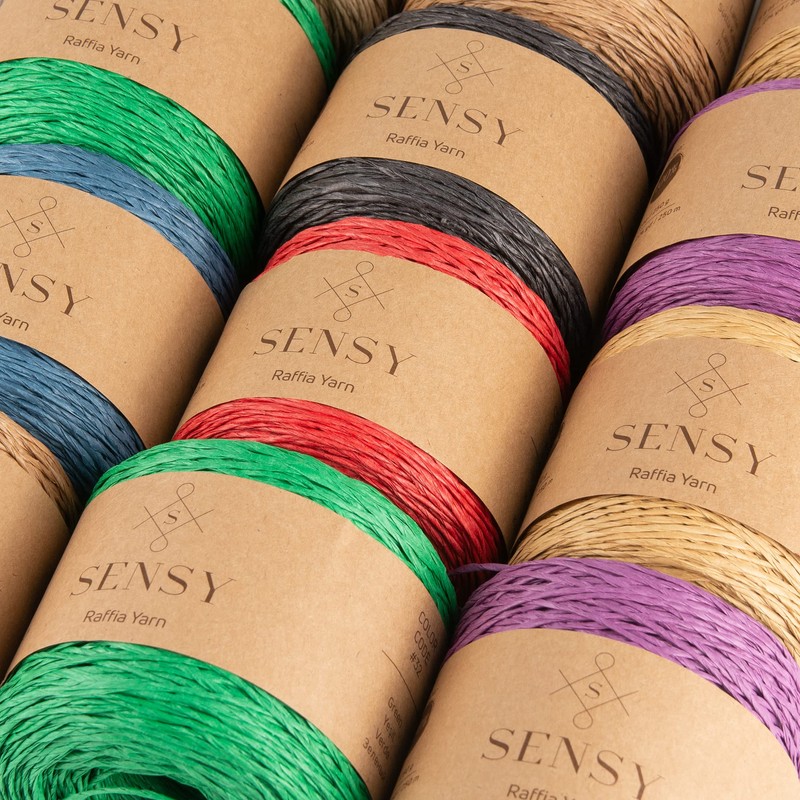 Sensy Premium 274 Yards Raffia Yarn (Purple)