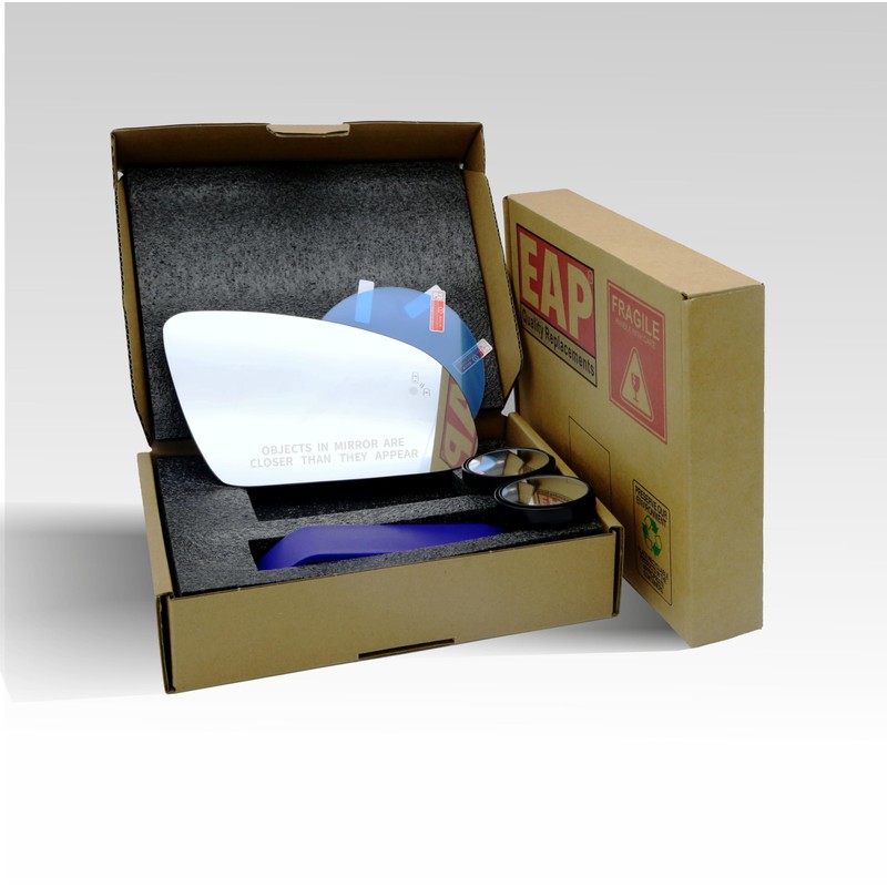 EAP Passenger Side Mirror Glass Compatible with Hyundai KONA 2018-2023,