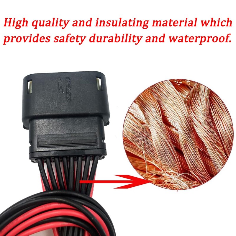 Micarun 16 Pin 16 Wire Halogen Headlight Wiring Harness Connector