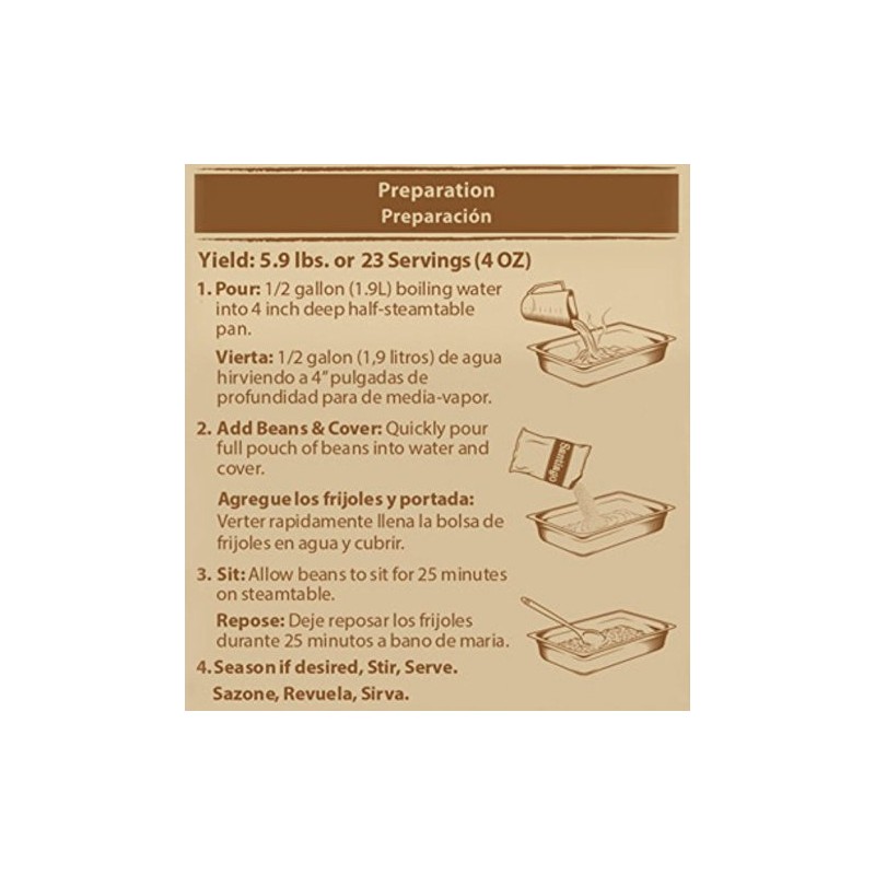 Traditional Refried Beans with Whole Beans Mix, 1.86 Pound Pouch