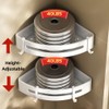 DOIAESKV 2 Pack Corner Shower Caddy with Hooks,No Drilling Aluminium