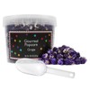 Purple Popcorn Bucket with Scoop, 20 Ounce, Grape Flavored Popcorn