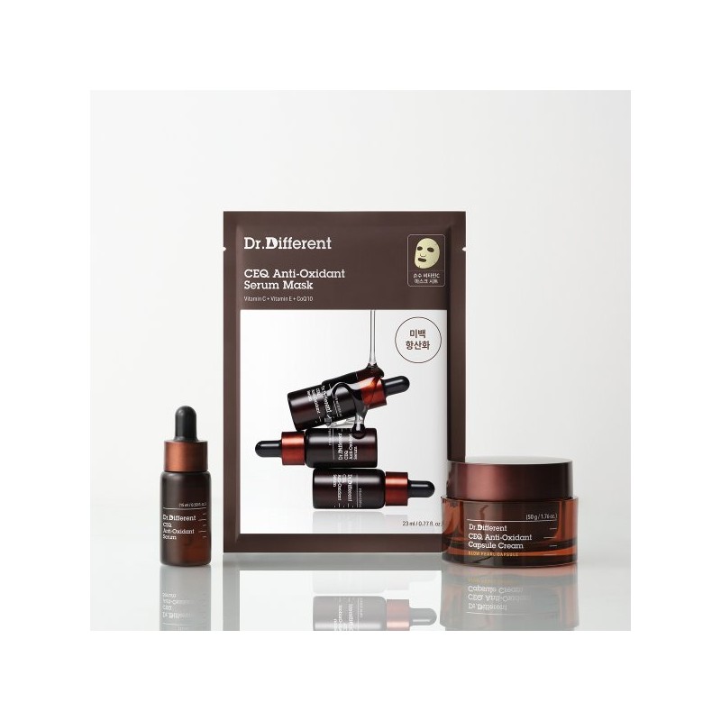 Dr. Different 항산화/잡티/미백 CEQ안티옥시던트 세럼 마스크 5개입 Antioxidant/Spot/Whitening CEQ Anti-Oxidant