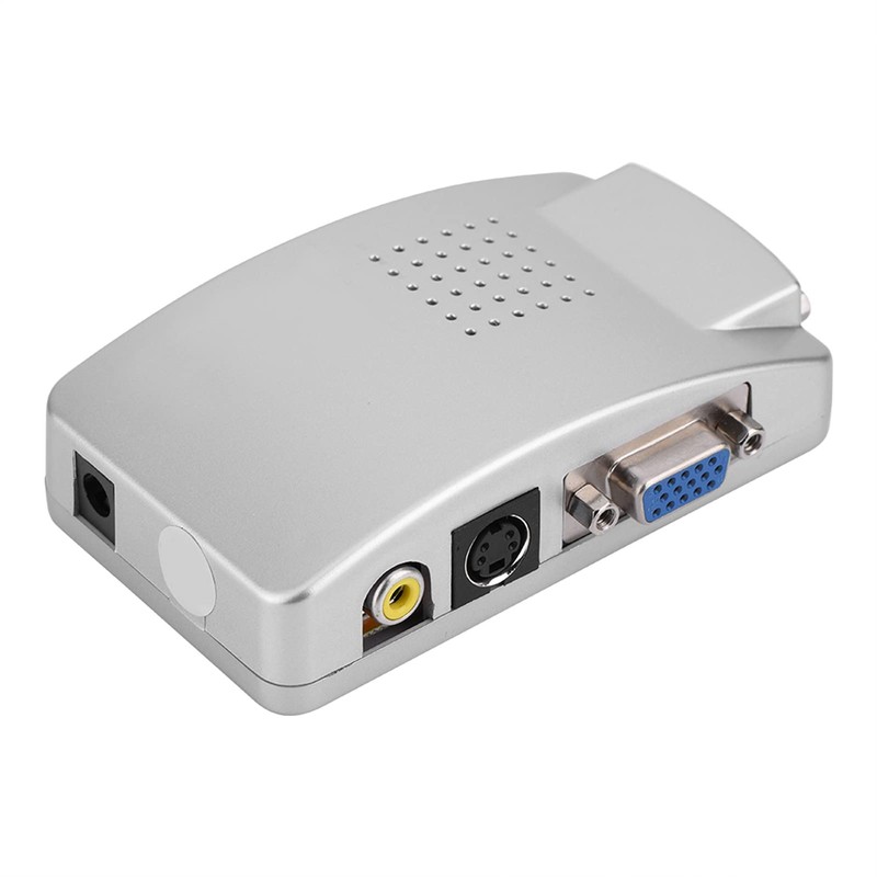 VGA to TV Composite Converter Box with Independent Adjustment for