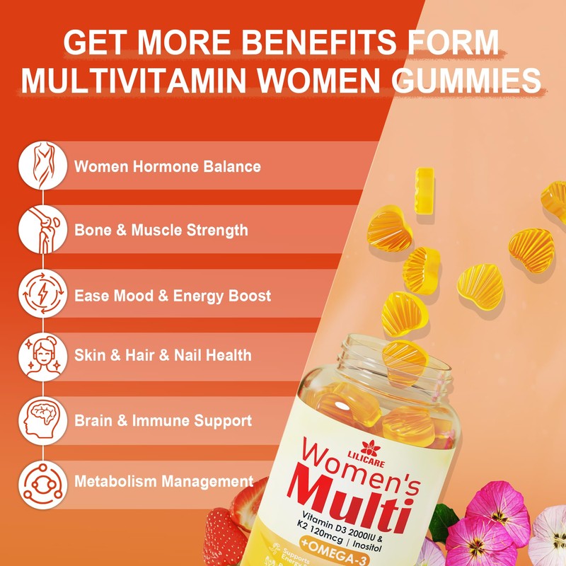 LILICARE LILICARE Liposomal Vitamin C 1000mg & Womens Multivitamin Gummies