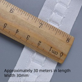 WHZAZGW Curtain Pleating Tape,Pull Cord Pleat Cloth Heading Belt Linings Perfect for Making Home Decor Projects（30Mx3CM）