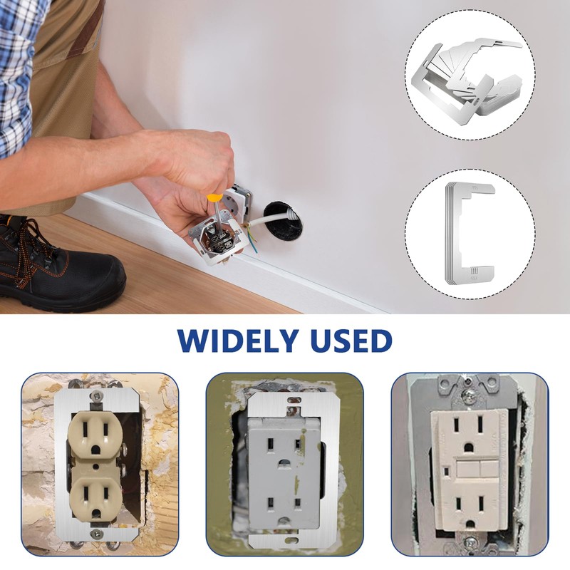 20 Pcs Wall Plate Spacer- Metal Flush Fit Device Leveling