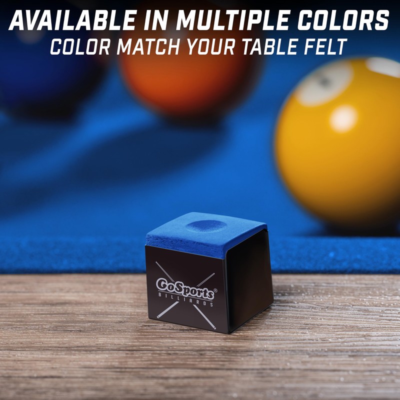 GoSports Premium Pool Cue Chalk Cube 12 Pack - Blue