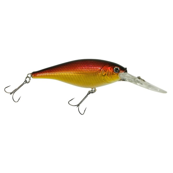 Berkley Flicker Shad Fishing Lure, Black Gold Sunset, 1/2 oz, 3 1/2in | 9cm Crankbaits, Size, Profile and Dive Depth Imitates Real Shad, Equipped with Fusion19 Hook