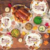 SHEPAILAI 24PCS Disposable Thanksgiving Plates 7inch and 9inch Turkey Party