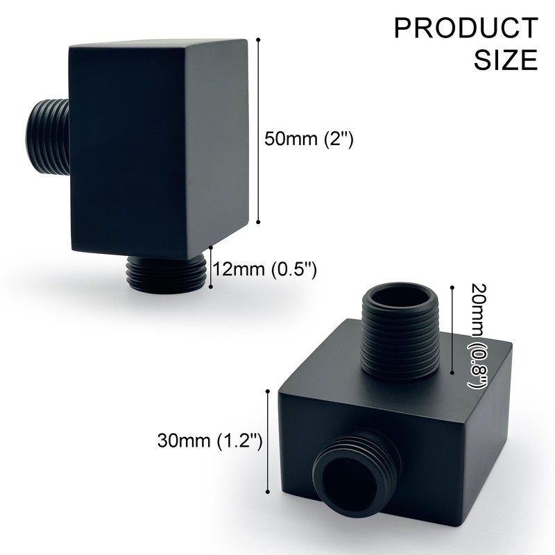 BEIYI Wall Supply Elbow, Square Wall-Mount Supply Wall Elbow for