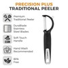 Tower T832196 Precision Plus Traditional Peeler with Non-Slip Softtex Handle,