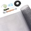 Windows Screen and Screen Door Repair Kit, 48"x118" Charcoal Fiberglass