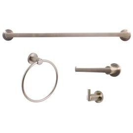 Design House 188516 Eastport 4-Piece Bathroom Accessory Kit, Satin Nickel