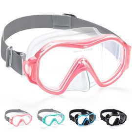 Supertrip Adult Swim Goggles Swimming Goggles with Nose Cover Elastic Fabric Strap Tempered Glass Snorkeling Gear for Adults