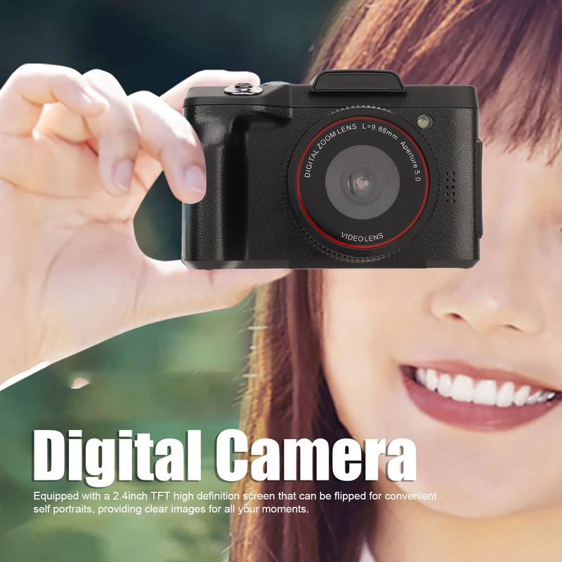1080P Digital Camera 16MP HD Flip 2.4in TFT Screen 1/4