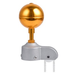 SagaSave Flagpole Top Replacement Kits Gold Aluminum Alloy Flagpole Ball Flagpole Cleat Flagpole Truck with Pulley and Clamp Hooks Flagpole Rope(with Screws)