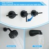 SUBEIXI 3 Handle Tub Shower Faucet Matte Black Tub and