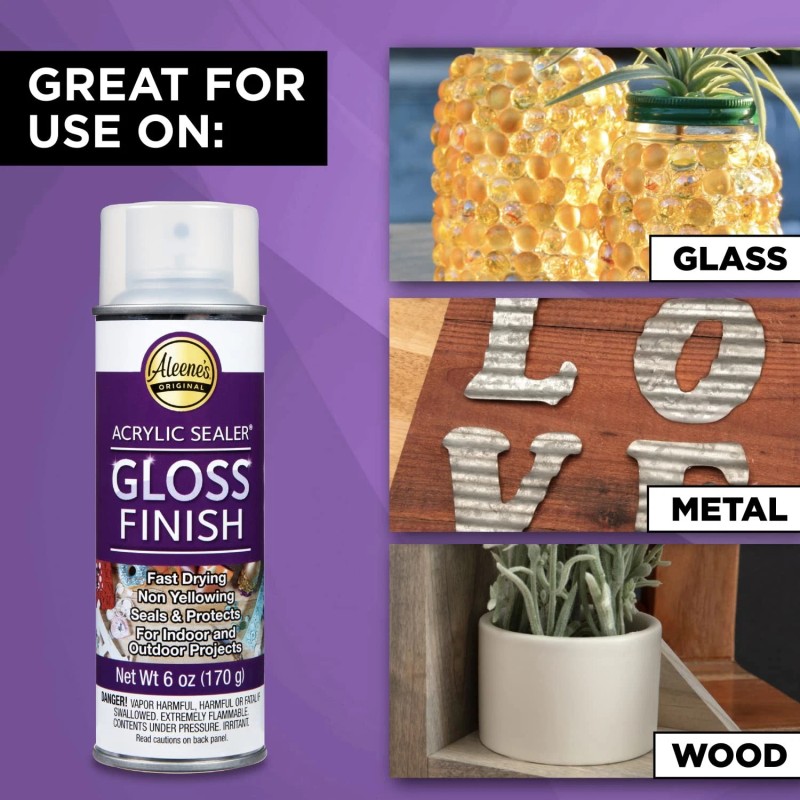 Aleene's Spray 6 oz. 3 Pack Acrylic Sealer, Clear-Gloss 3