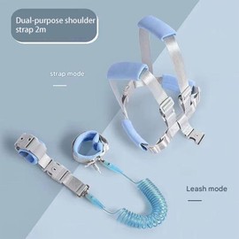Taicols Arnés para niños con correa, arnés de seguridad que brilla en la oscuridad, seguridad para niños pequeños, soporte para caminar para niños, correa de asistente, arnés de seguridad para niños(Azul, 2m)