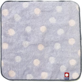 IBT301BL Imabari Towel Handkerchief, Soft, Domestic Mini Towel, 7.9 x 7.9 inches (20 x 20 cm), Dot Blue