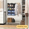 Ofiray-home 4 Tier Hanging Closet Organizer, 12 Compartments Sweater Organizer