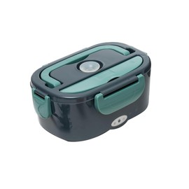 AIMALL Electric Lunch Box for Car and Truck, Portable Food Warmer Heated, Dishwasher Safe Components, GreyGreen