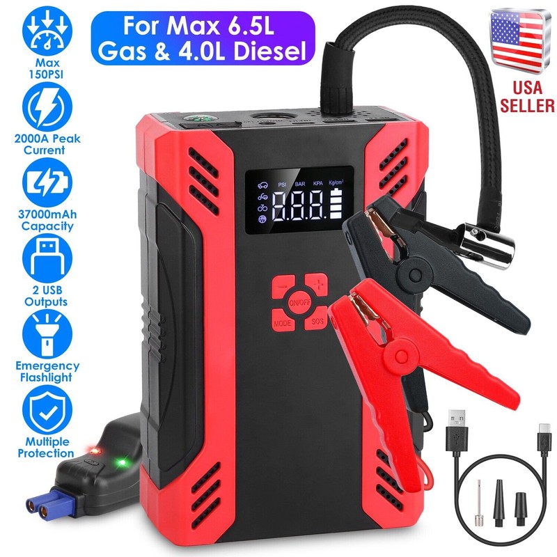 iNOVA 37000mAh Portable Car Jump Starter Booster Jumper Battery Charger