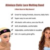 Atimiaza 2 Pcs Elastic Bands for Wig, Lace Melting Bow