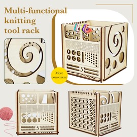 ODIWEN Yarn Bowl for Crochet Wooden, Wooden Knitting Bowls, Handmade Yarn Holder, Crochet Storage Boxes, Yarn Holder for Crochet Accessories Organiser, Organizer For Diy Knitting Accessories